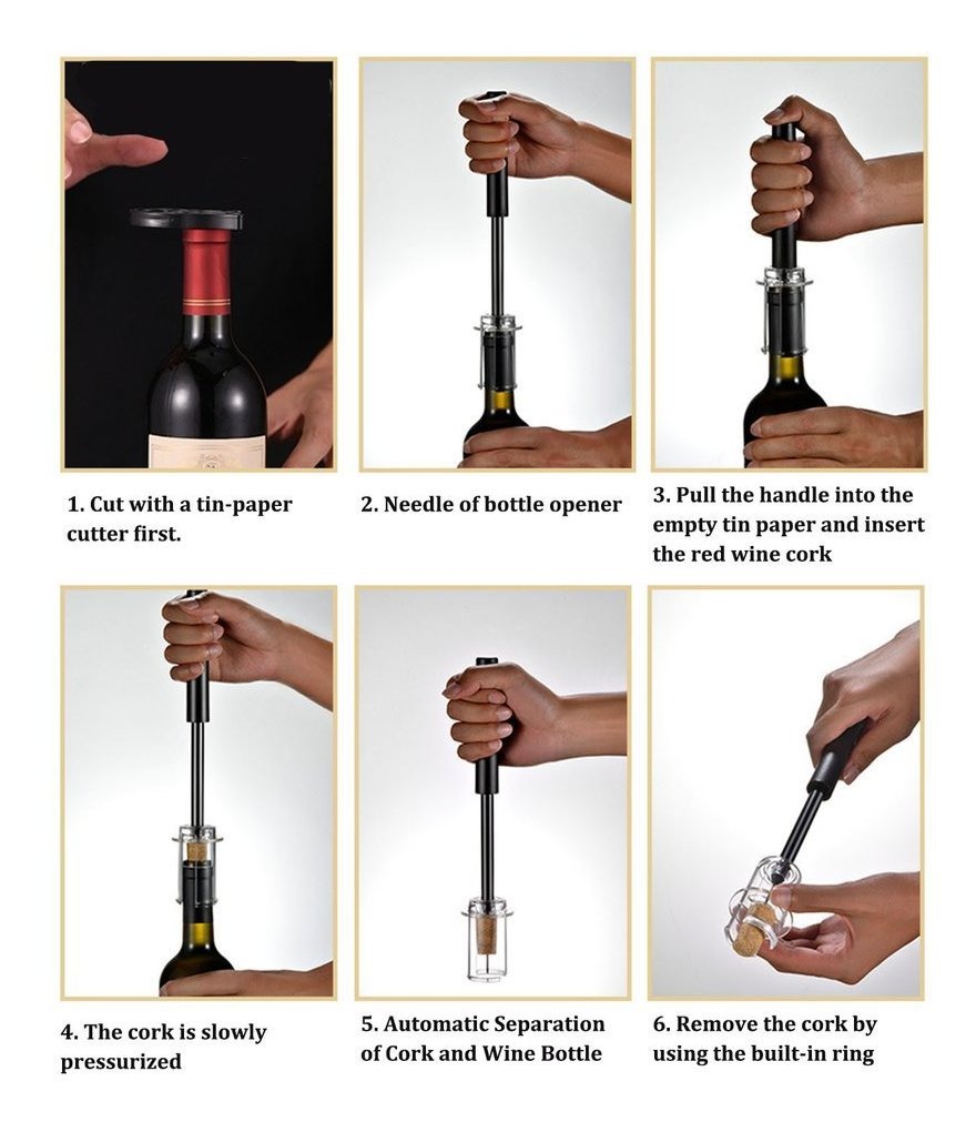 2 Unidades Abridor De Botellas De Vino Herramienta De Aper 2 Unidades Abridor De Botellas De Vino Herramienta De Aper