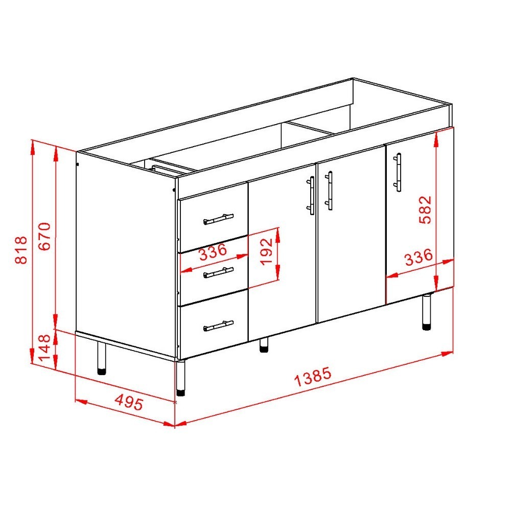Alacena Mueble Cocina Bajo Mesada Melamina Sin Bacha B Envio ... Alacena Mueble Cocina Bajo Mesada Melamina Sin Bacha B Envio ...