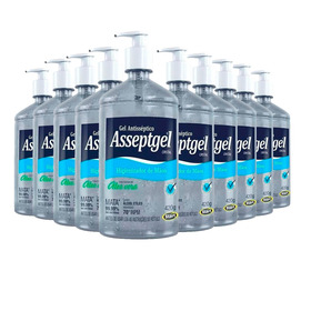 Alcool Gel 70 Asseptgel Higienizador 420g - Kit 10 Unidades