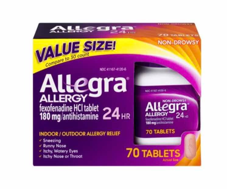 Alegra Allergy 70 Tabletas 1,150.00 en Mercado Libre