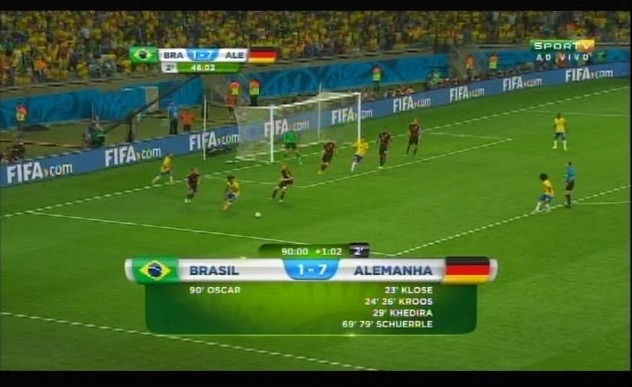 Resultado de imagem para Brasil 1 x 7 Alemanha