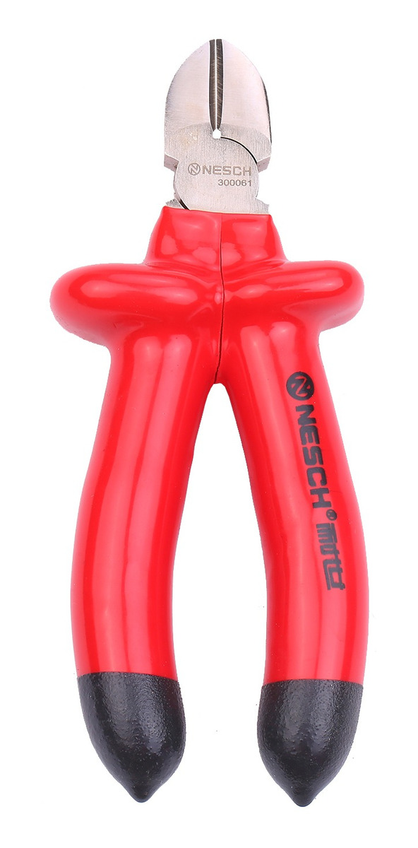 6 pulgadas Alicates de corte diagonal de alambre de metal recubierto de plastico rojo