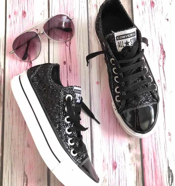 converse negras con brillo - Tienda Online de Zapatos, Ropa y Complementos  de marca