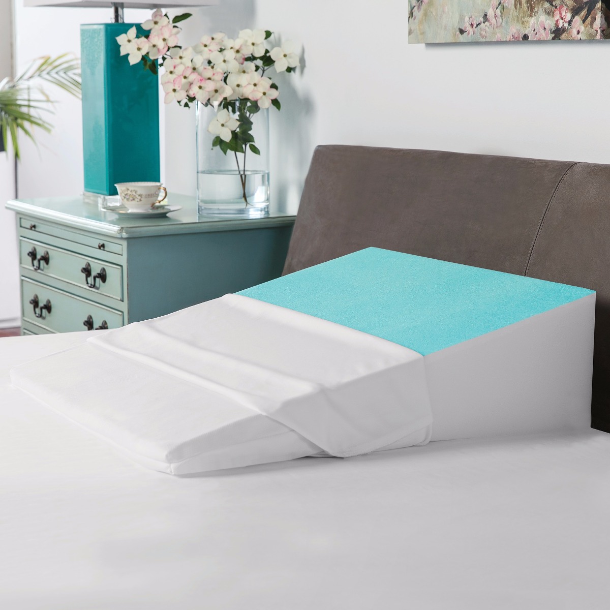 Almohada Memory Foam Gel Almohada Anti Reflujo De Memory Foam Con Gel Cuña Importada - $ 1,499.