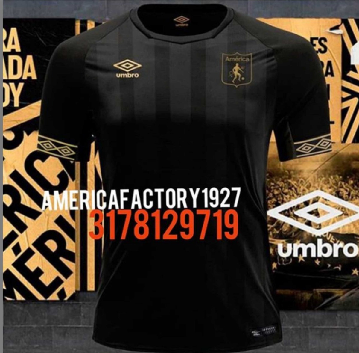 Camiseta Umbro America De Cali Negra Oficial 2019 - $ 235 ...