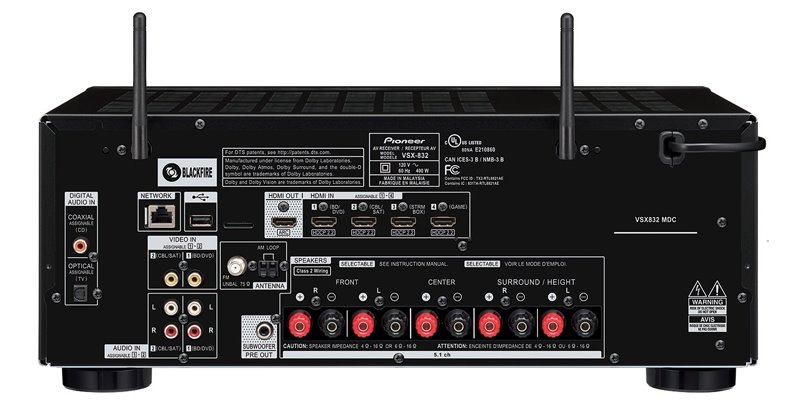 Amplificador Receiver Pioneer Vsx832 Dolby Atmos Sony Yamaha - S/ 1.450