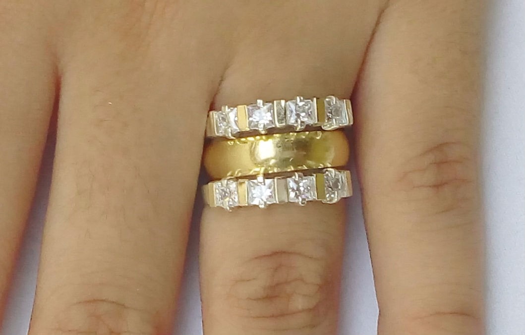 Anéis Aparadores Aliança Prata 950 Maciça Ouro Zirc u00f4nias R$ 159,00 em Mercado Livre Aparadores Zapatos ~ Anéis Aparadores Aliança Prata 950 Maciça Ouro Zirc u00f4nias R$ 159,00 em Mercado Livre