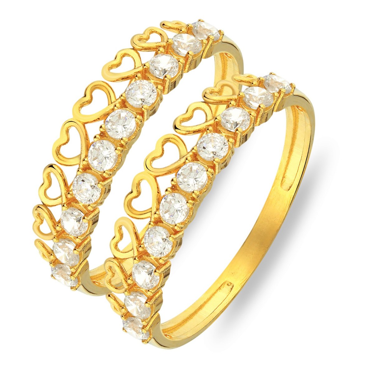 Anel De Ouro 18k Par De Aparador Meia Aliança Com Coraç u00e3o R$ 892,00 em Mercado Livre Aparador De Aliança Ouro ~ Anel De Ouro 18k Par De Aparador Meia Aliança Com Coraç u00e3o R$ 892,00 em Mercado Livre
