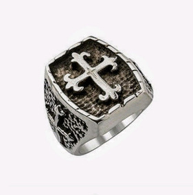 Cruz templarios anillo Biker anillo 925 plata anillo de plata//505