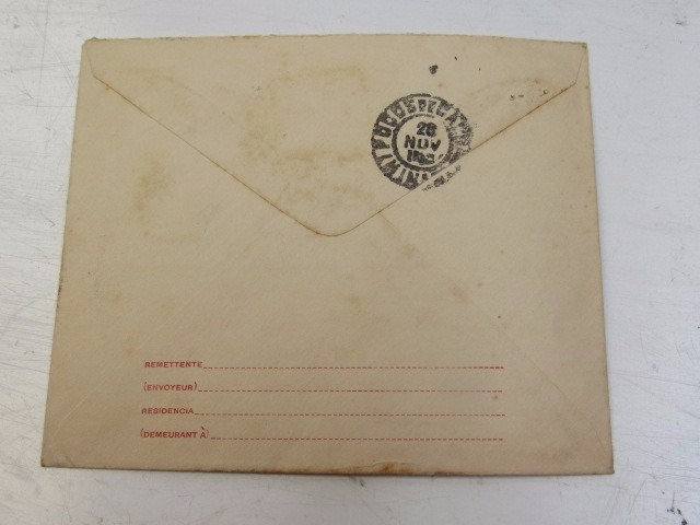 Antiga Carta Manuscrita Papel E Envelope Do Hotel 