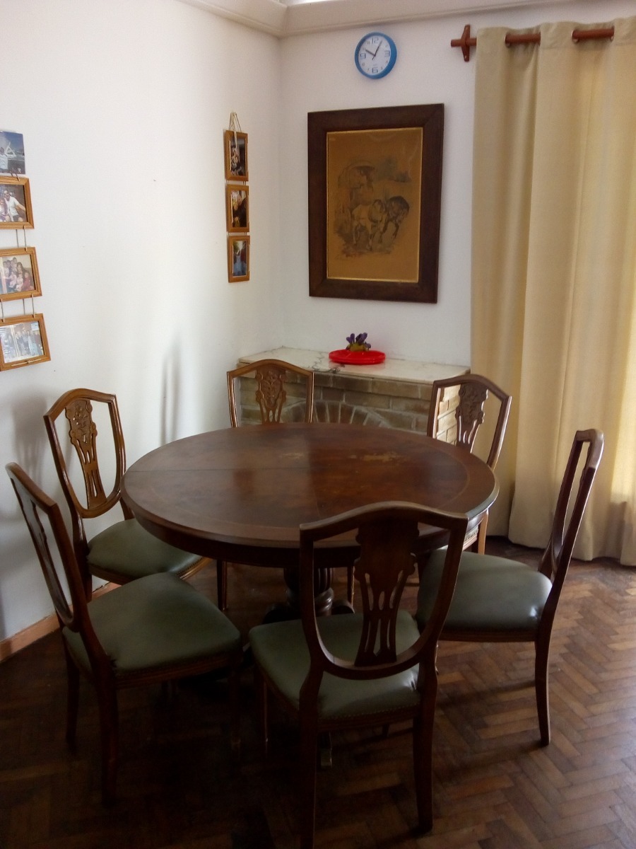 Antigua Mesa De Comedor Redonda Extensible Con 6 Sillas - $ 20.000 ... Antigua Mesa De Comedor Redonda Extensible Con 6 Sillas - $ 20.000 ...