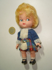 En Escocesa Muñequita Vinil Muñeca Plástico Antigua Carita 9EI2WDYeH