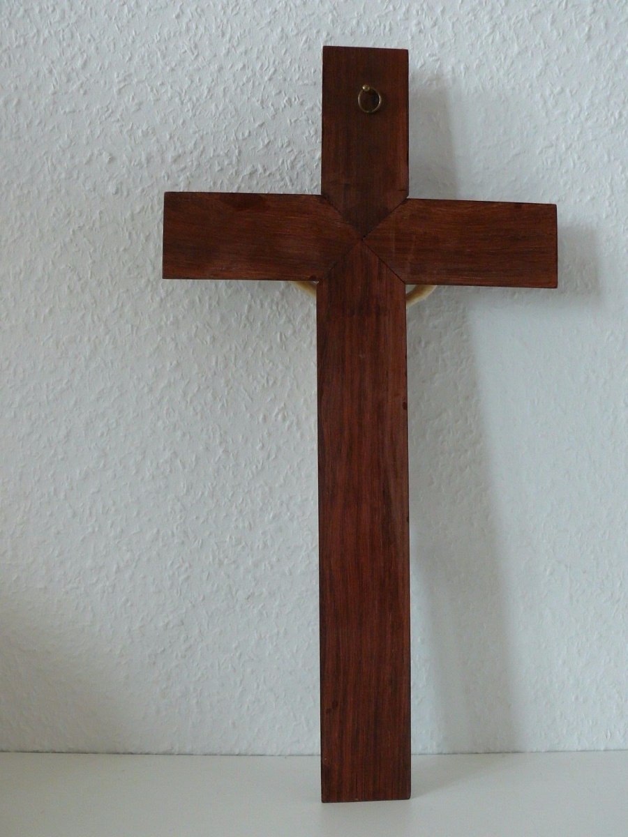 Antigua Talla Cristo Alemán Labrado En Cruz De Madera - $ 30,000.00 en