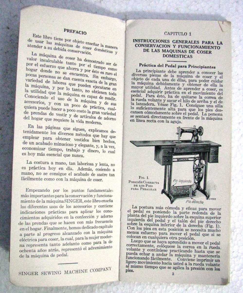 Maquina de coser singer manual de instrucciones