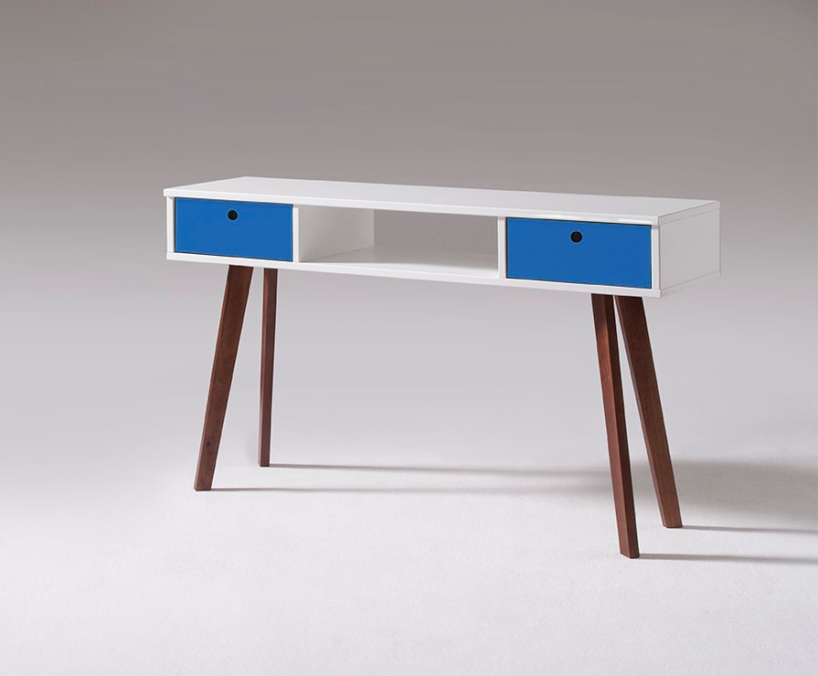 Aparador De Madeira Com 2 Gavetas Miscela Branco azul R Armario Baño Conforama ~ Aparador De Madeira Com 2 Gavetas Miscela Branco azul R