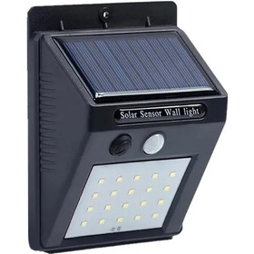 Aplique Solar Led De Exterior Con Sensor Corporal 30w