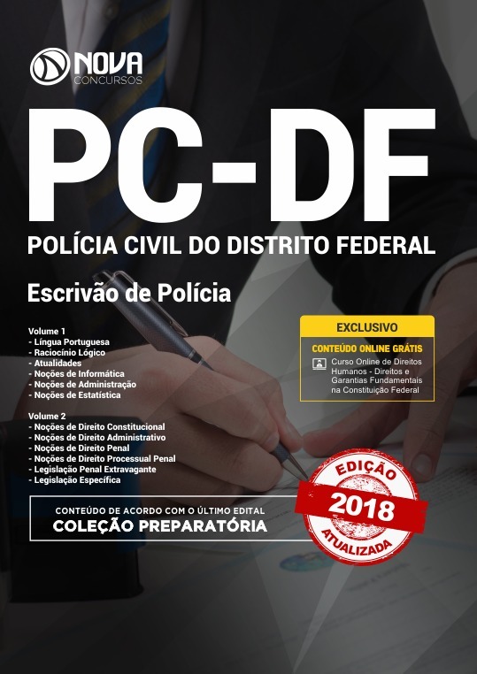 Apostila Preparatória Pc-df 2018 - Escrivão - R$ 113,99 em ...