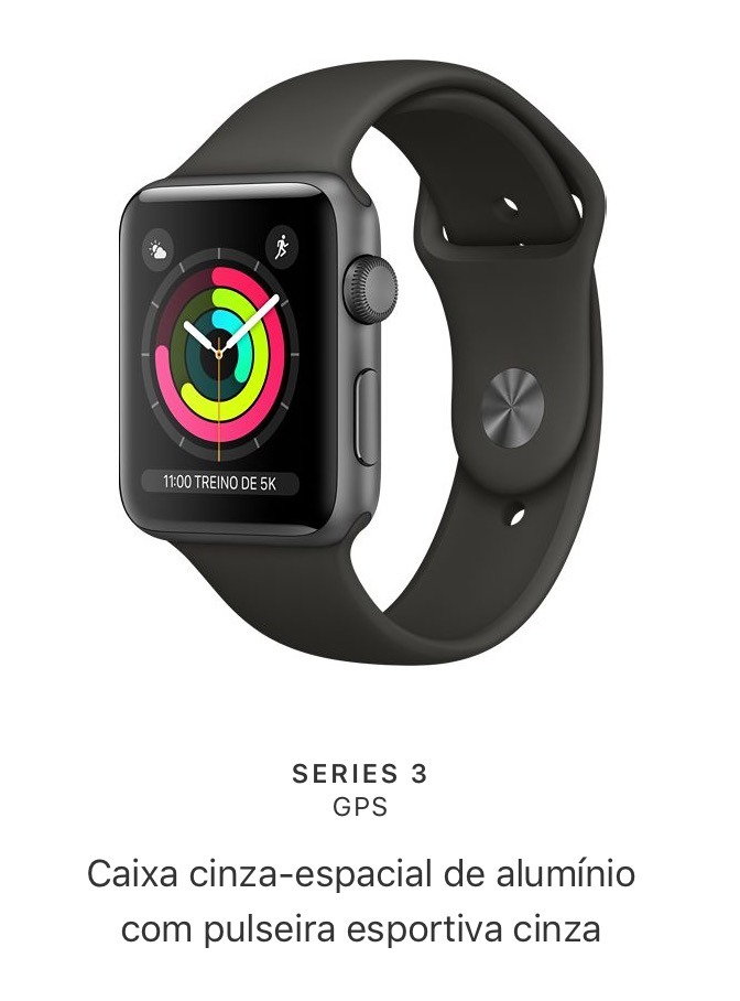 Apple Watch Series 3 Gps, S3 42mm Garantia Brasil Lacrado - R$ 1.950,00 em Mercado Livre
