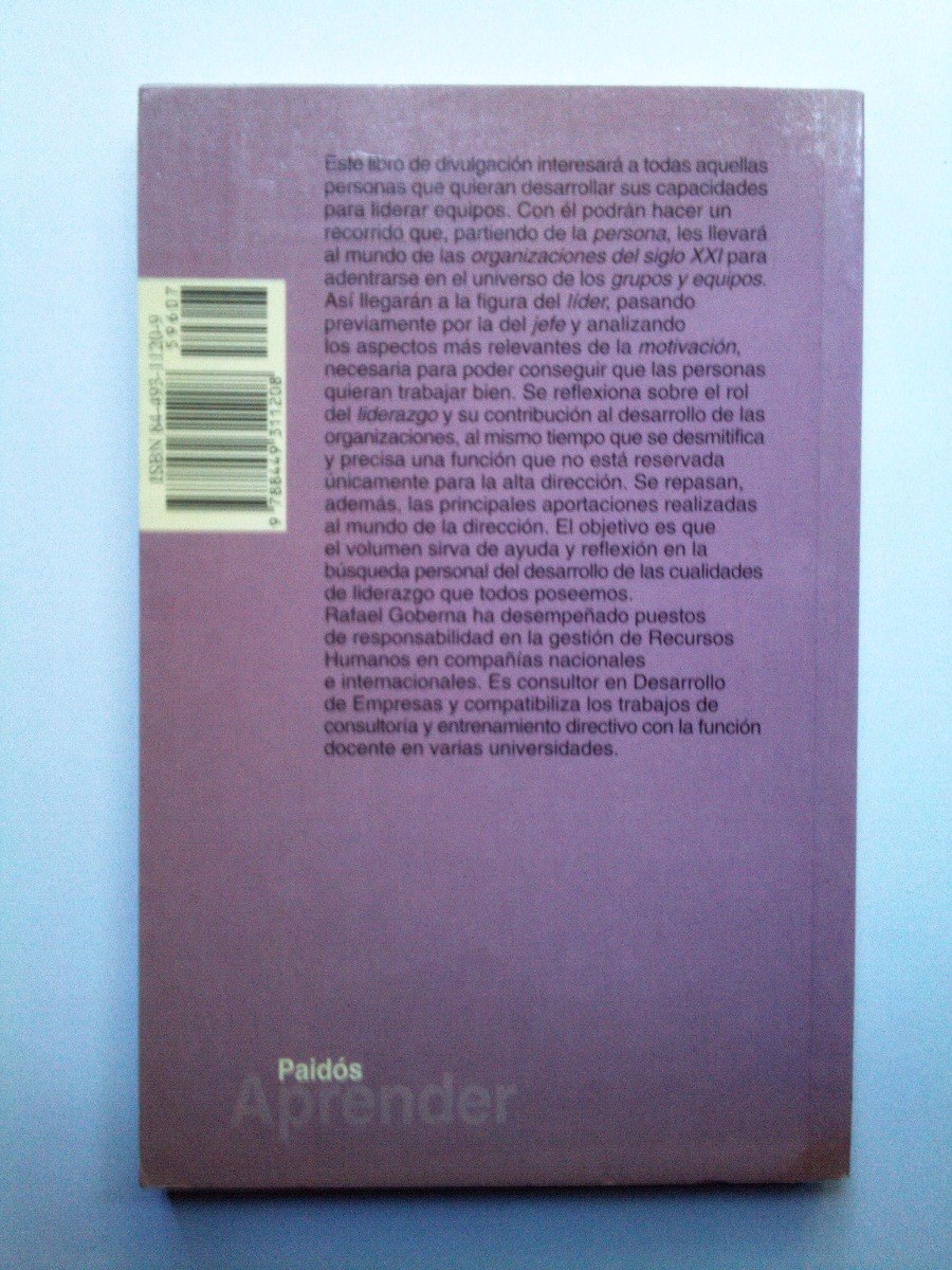 aprender a liderar equipos rafael goberna