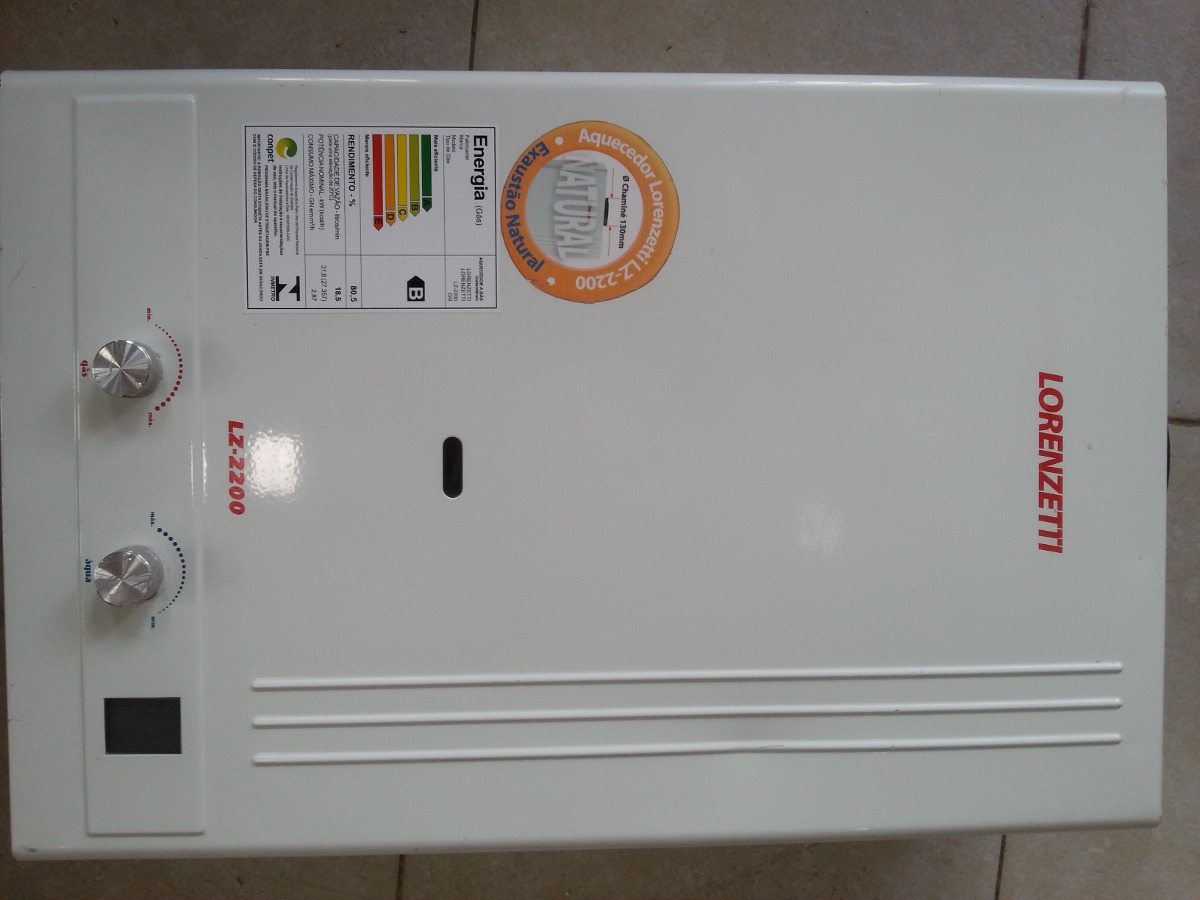 Manual aquecedor a gas lorenzetti lz 2200