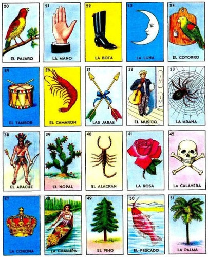 Archivo De 10 Cartas De Lotería Mexicana **imprimible 