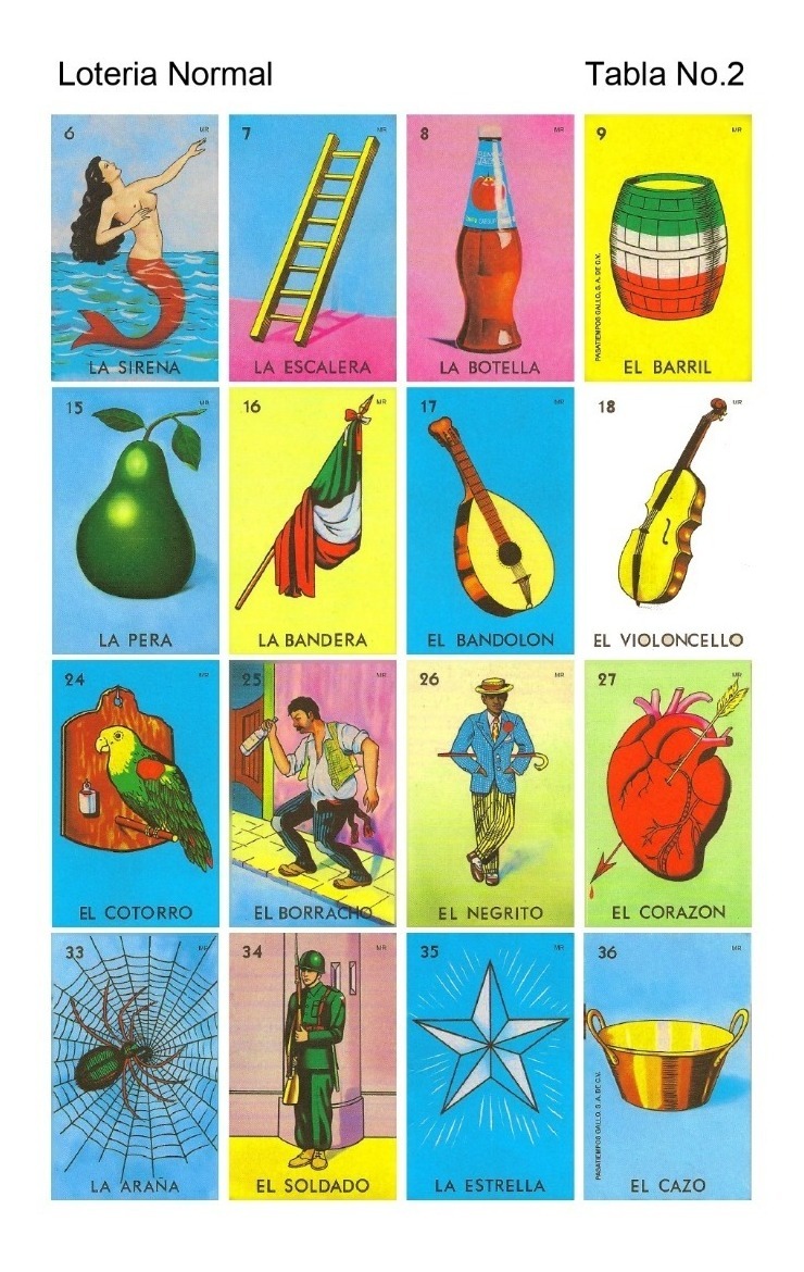 Archivo De 100 Cartas De La Lotería Mexicana Para Imprimir 