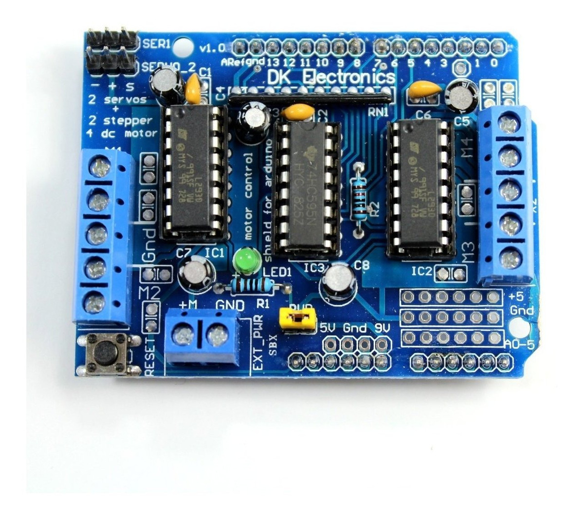 Controlando Motores Dc Com O Arduino Motor Shield L293d Arduino E Cia