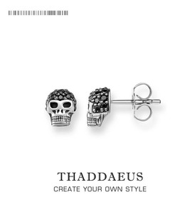 Unisex aretes cristales swarovski calavera elegante diseño Skull pendientes
