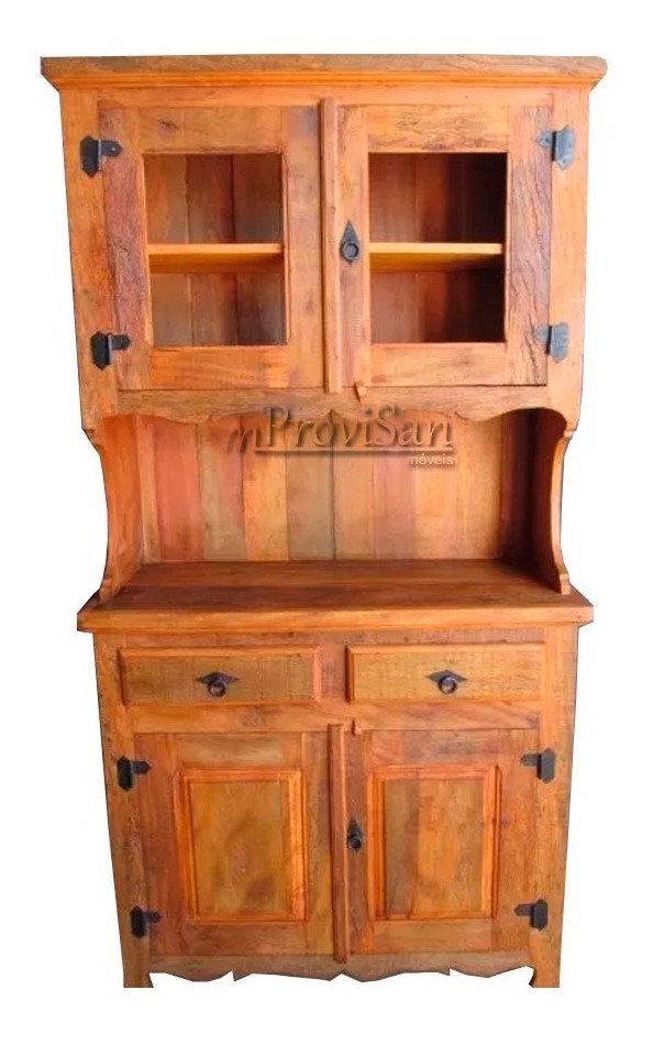 Armário de cozinha de madeira maciça