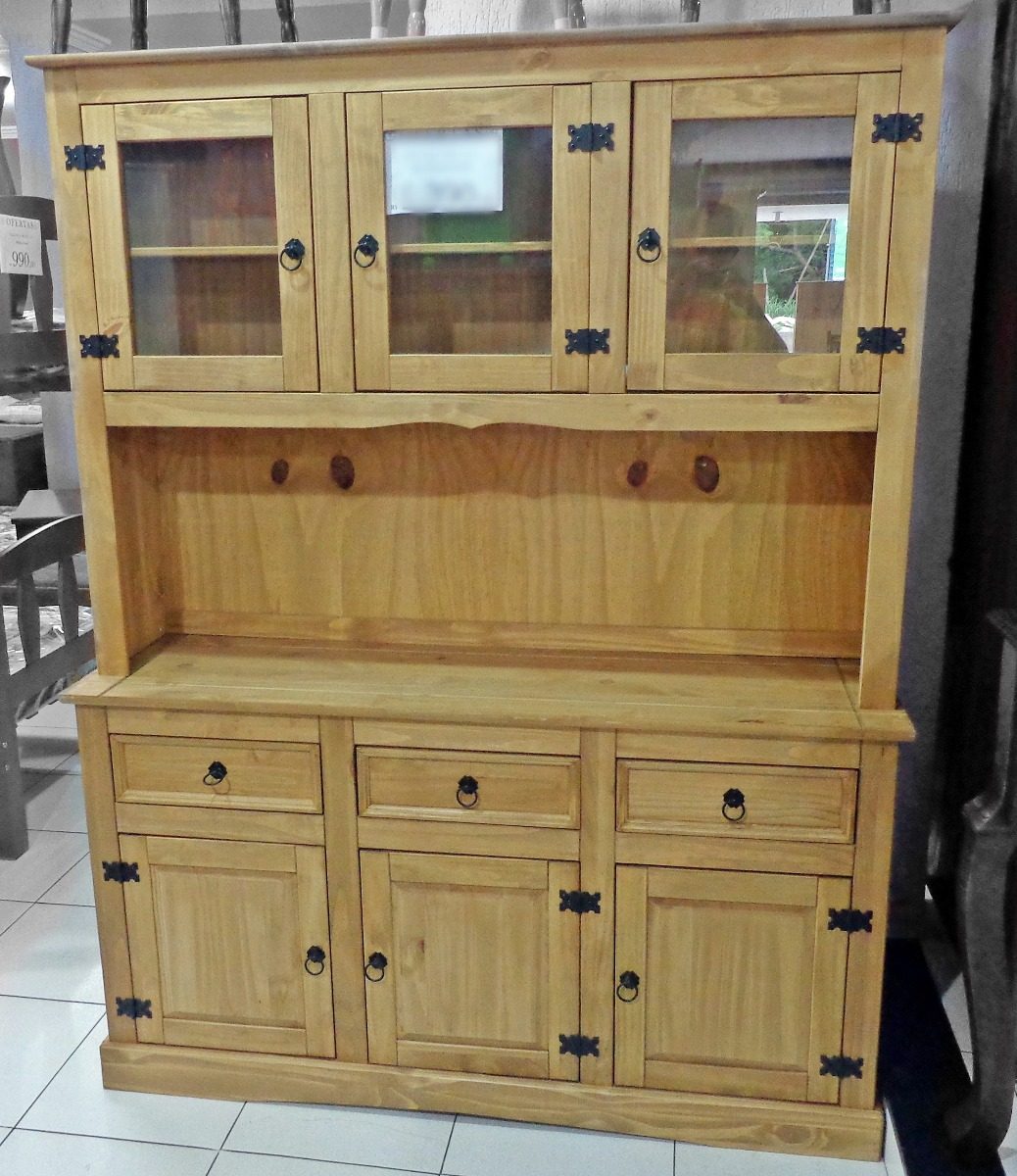 Armário rústico para cozinha ou oratória de madeira maciça