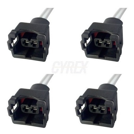 4 X Enchufe Hembra Inyector automático Conectores de inyección de combustible-Toyota Con Cable