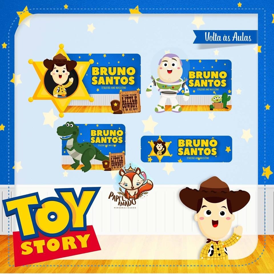 Arquivo Corte Etiqueta Escolar 2019 Toy Story 100 Temas R 9