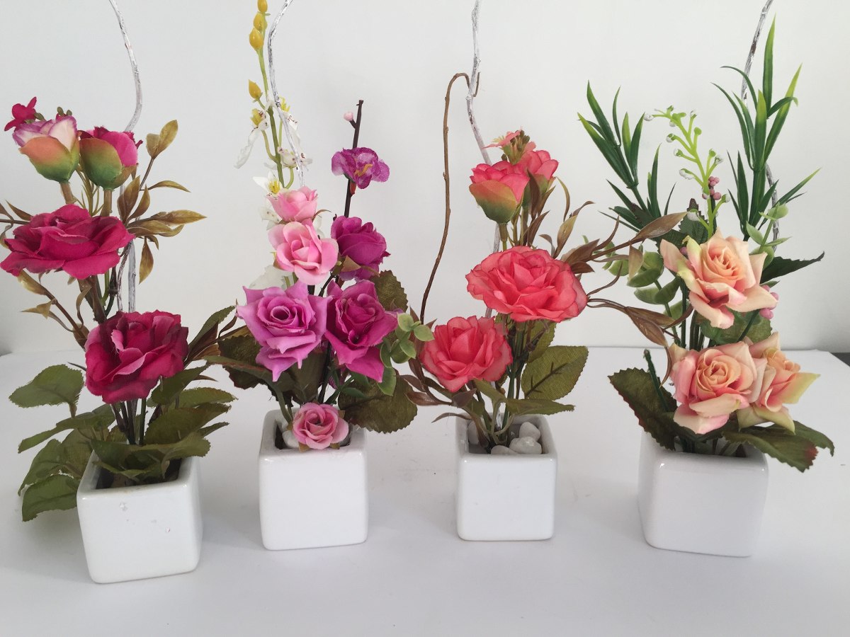 Arranjo Minide Flores Artificiais, Vaso De Porcelana Cada R$ 25,00 em Merca -> Flores Artificiais Para Decoracao De Banheiro Arranjo Minide Flores Artificiais, Vaso De Porcelana Cada R$ 25,00 em Merca -> Flores Artificiais Para Decoracao De Banheiro