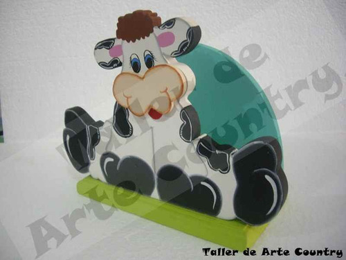 Arte country servilletero vaca patiabierta 28.200 en mercado libre Vacas en mdf