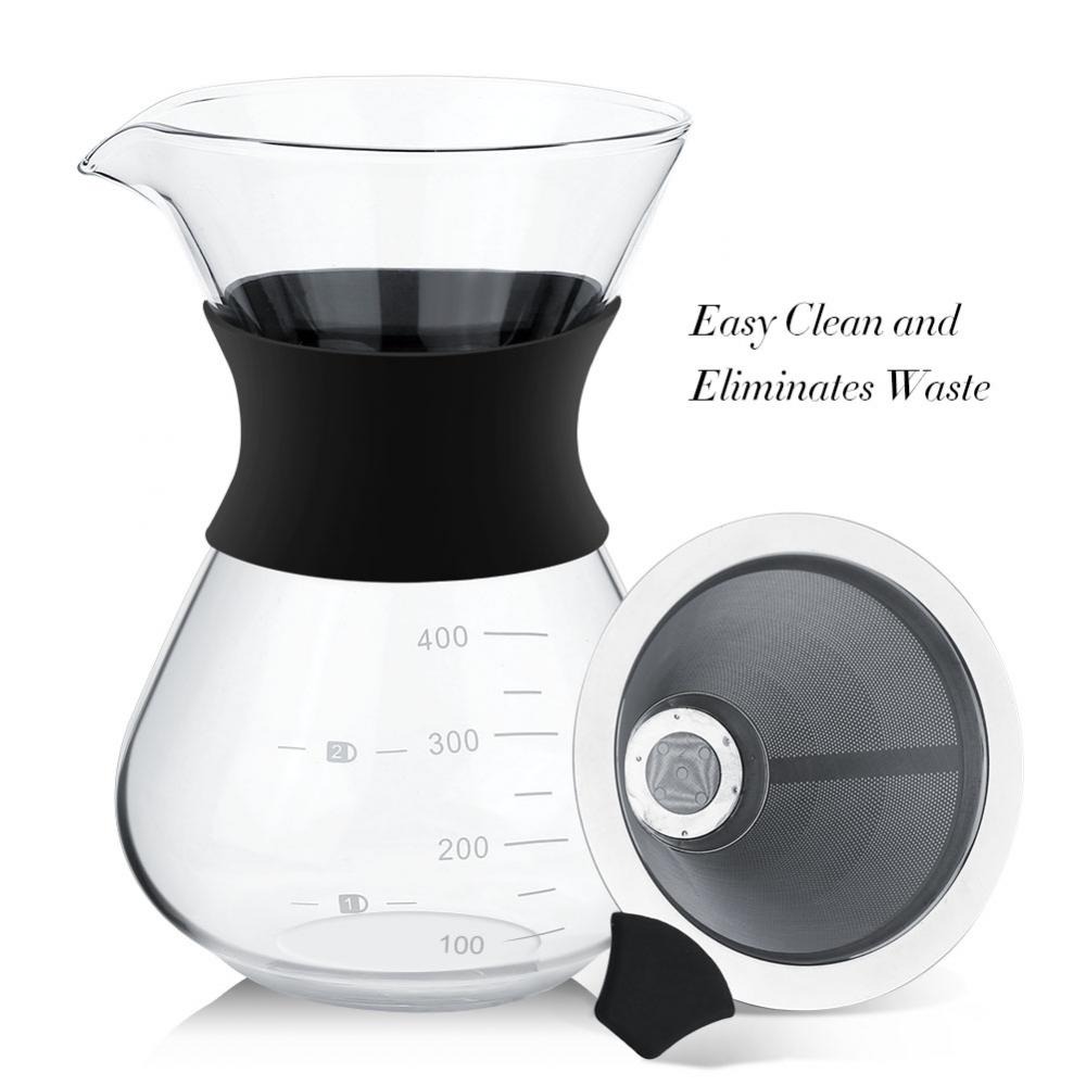 Manual Cafetera de Goteo con Cristal de borosilicato Alaojie