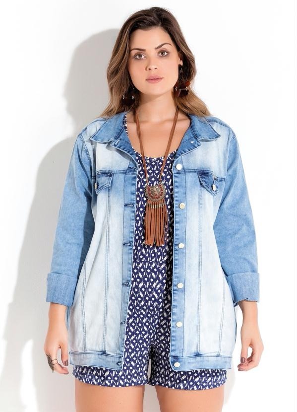 Atacado 4 Jaquetas Jeans Plus Size No Atacado 50,52,54,56 - R$ 520,00 em Mercado Livre