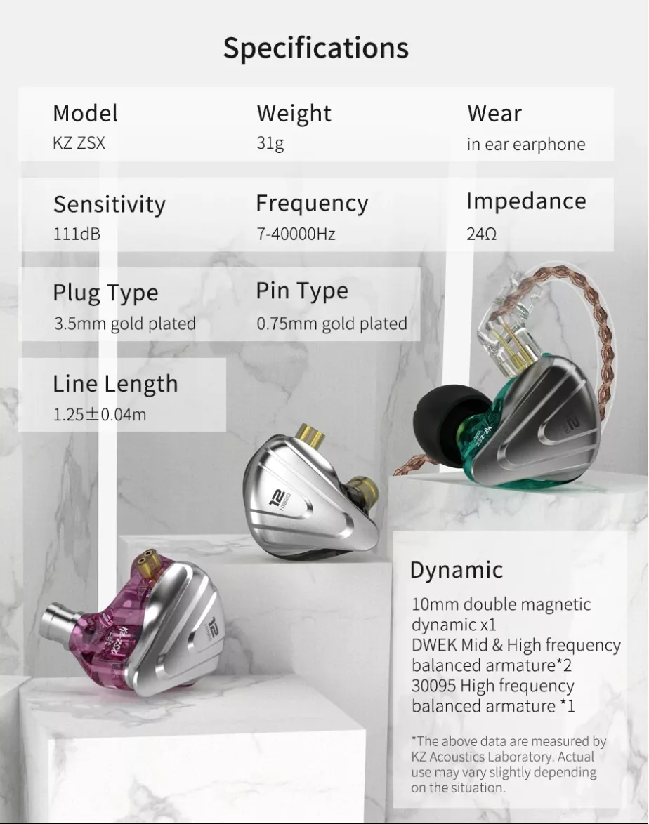 Premium Shop Auriculares In Ear Kz Zsx Terminator Monitoreo 6