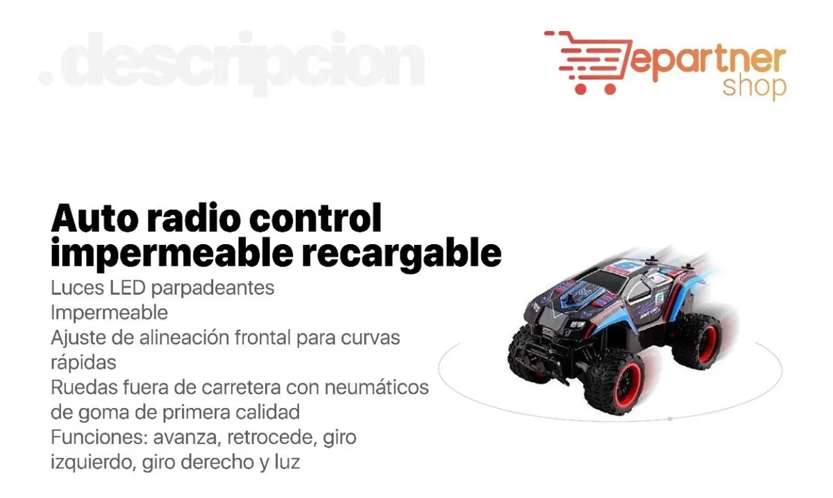 auto radio control recargable