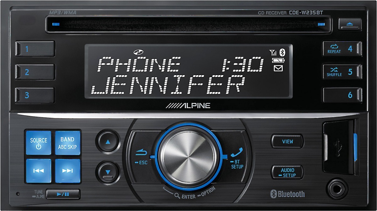 Autoestereo Alpine 2 Din Cdew235bt Bluetooth Usb Refurbish 3,999.