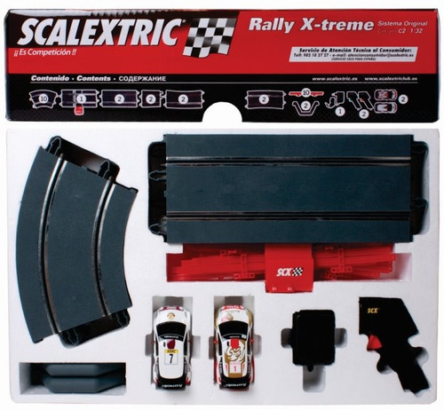 autopista scalextric c2 rally x-treme slot 1/32 5.0 mts.