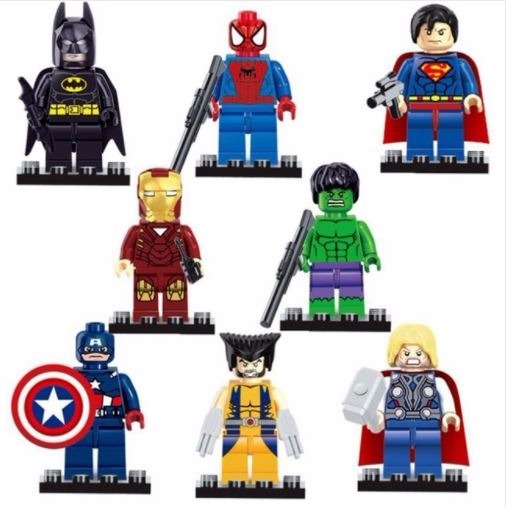 muñecos lego superheroes
