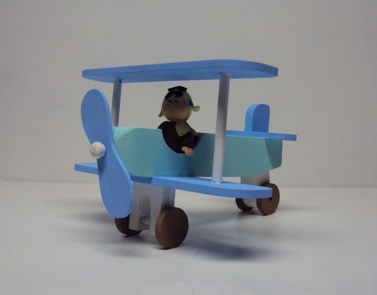 Avião De Madeira Mdf Urso Aviador Pequeno Principe 22 Cm - R$ 24,00 em Mercado Livre