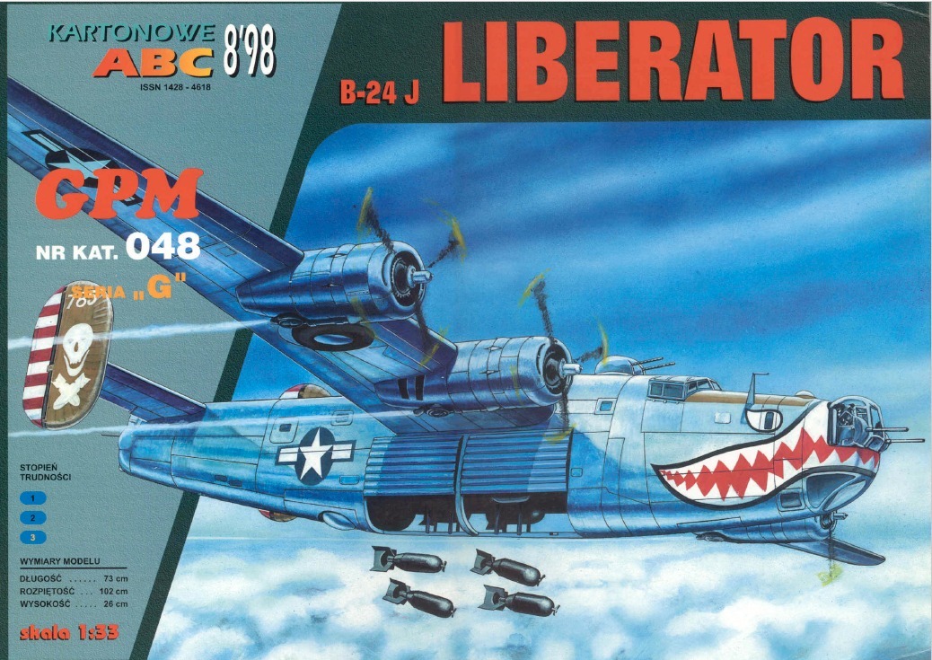 Avion B-24 Liberator (modelos De Papel Para Armar) - $ 39
