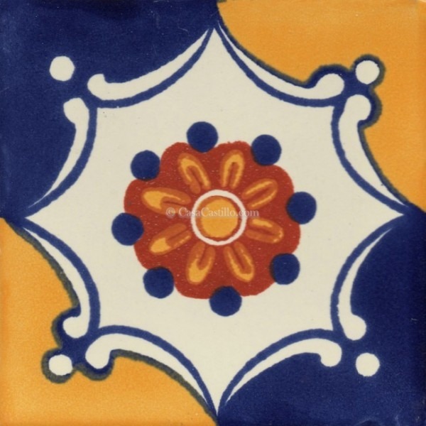 Azulejos Mexicanos Artesanales de Talavera de 10.5cm Pack de 25 
