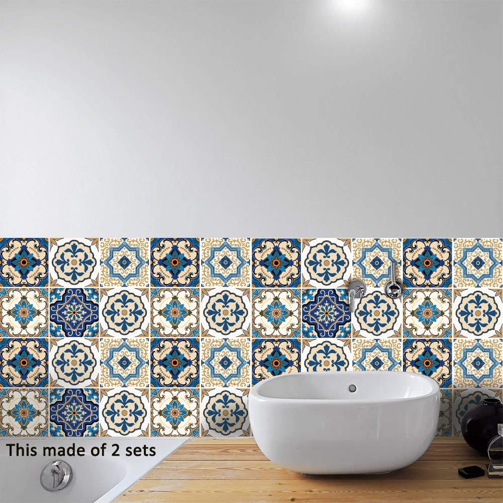 Azulejos Adhesivos Cocina Baño Mosaico Estilo Marroquí - $ 399.00 en