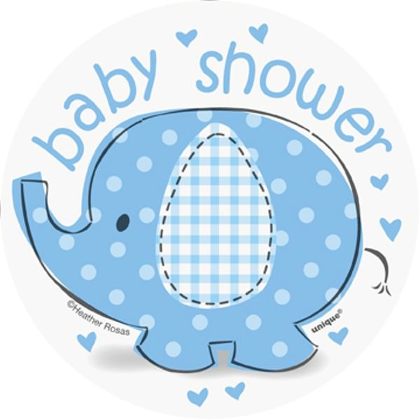 Baby Shower Elefante Azul Set De 8 Recortes Para Pared ...