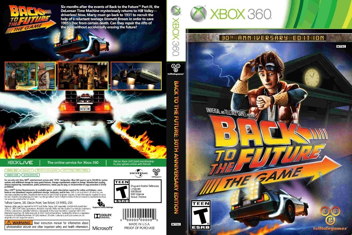 Resultado de imagem para Back to the Future: The Game â€“ 30th Anniversary  xbox covers