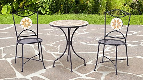 Backyard Clics Ashland 3piece Mosaic Patio Set Con Sillas Backyard Clics Ashland 3piece Mosaic