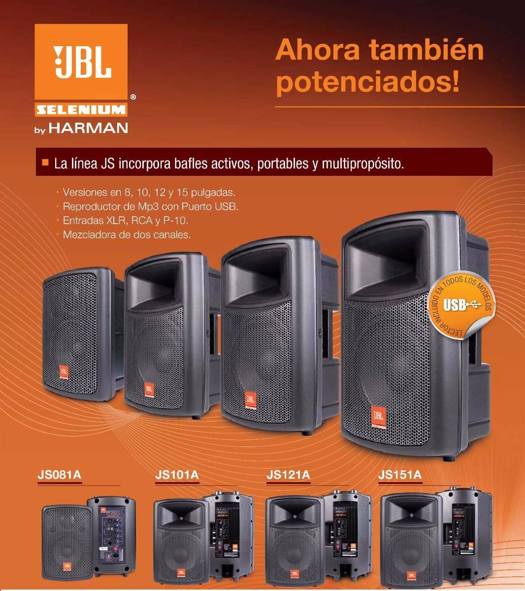 Bafle Amplificado Profesional Jbl Js151 Usb 2000 W Pmpo