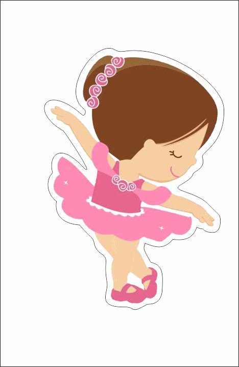 Bailarina Cute 10 Apliques Recortes 8,5cm Frete Barato - R 